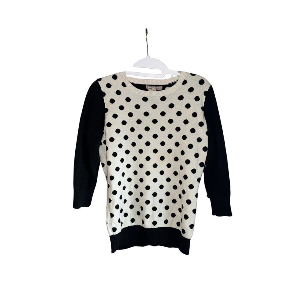 Banana Republic White Polka Dot Women’s Sweater Size: Small